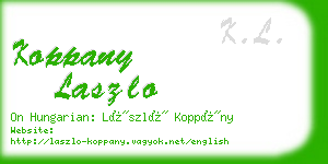 koppany laszlo business card